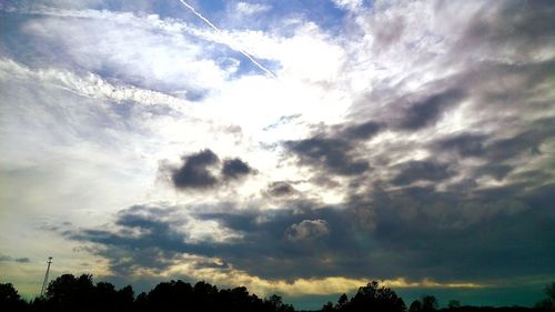 Low angle view of cloudy sky