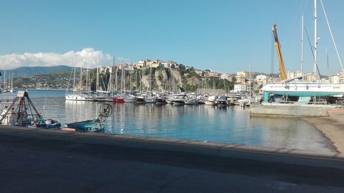 Boats in harbor