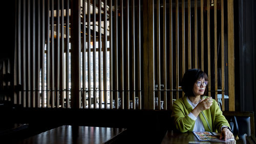 Young woman looking away