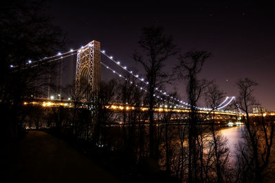 City lit up at night