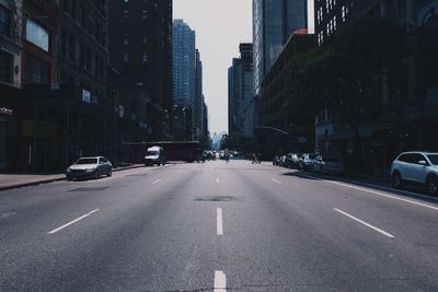 Low angle view of city street