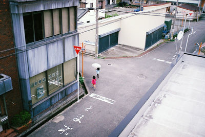 High angle view of buildings