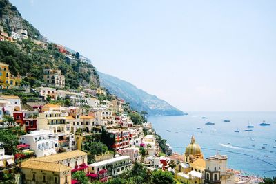 View of town by sea