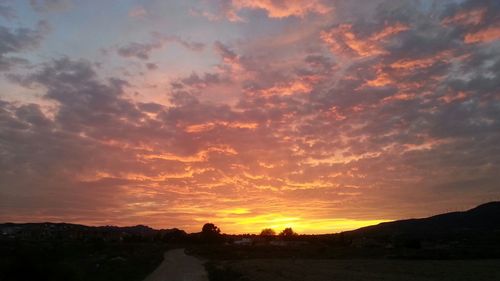 Sunset over landscape