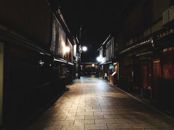 Illuminated street light at night