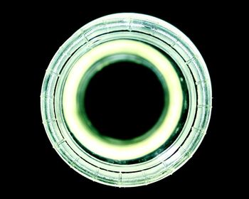 Close-up of drink over black background