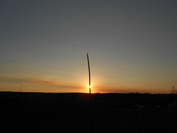 Scenic view of silhouette landscape against sky during sunset