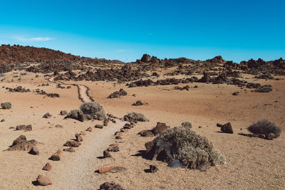 Scenic view of desert against sky