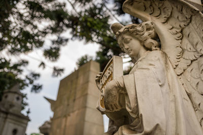 Low angle view of statue