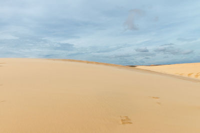 Scenic view of desert against sky