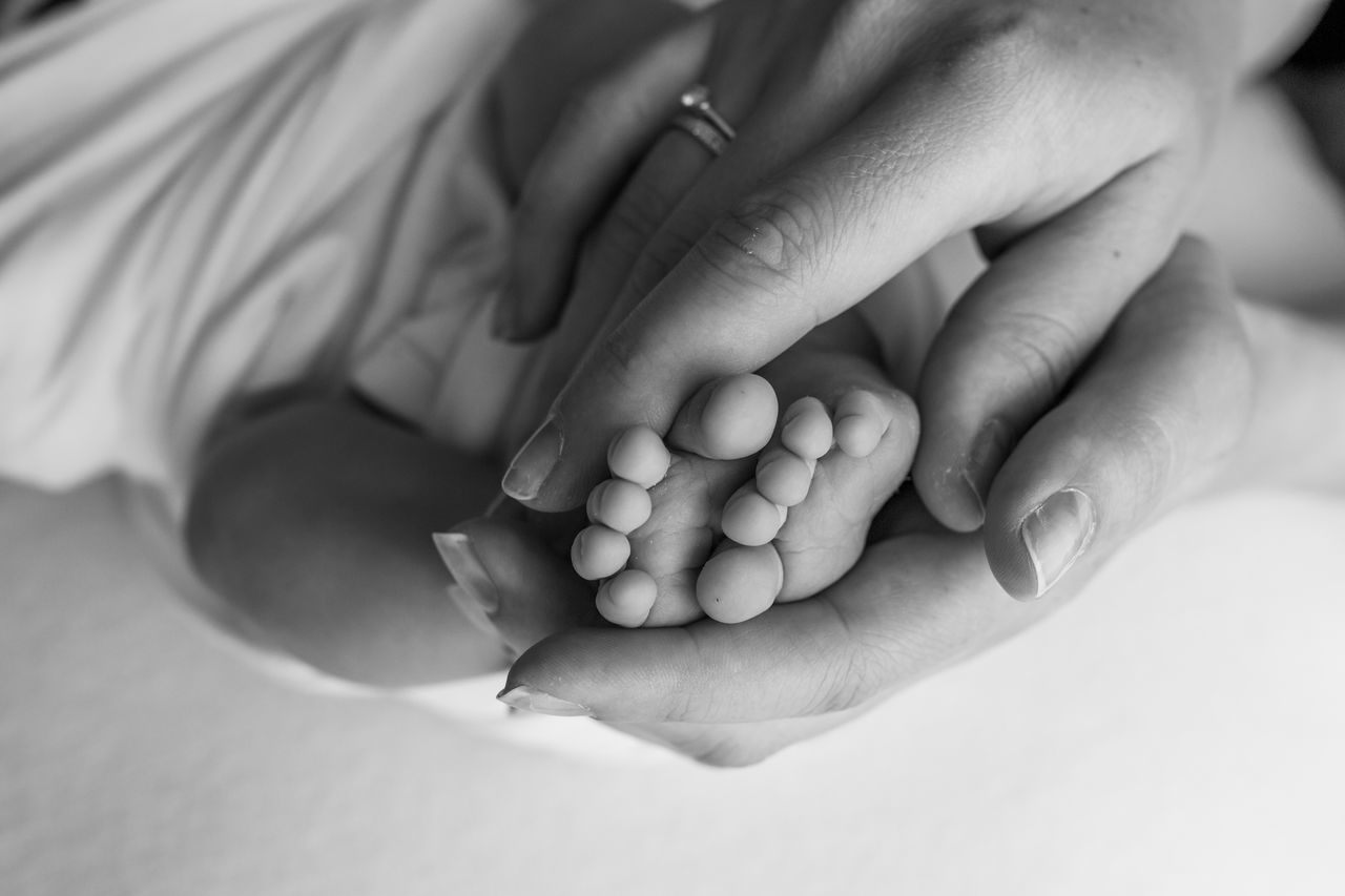 CLOSE-UP OF HANDS OF BABY