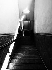 Staircase in illuminated building