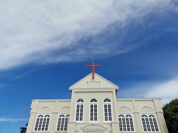 Low angle view of building against sky