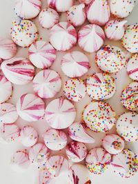 High angle view of multi colored candies