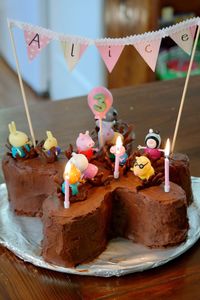 Close-up of birthday cake with candles