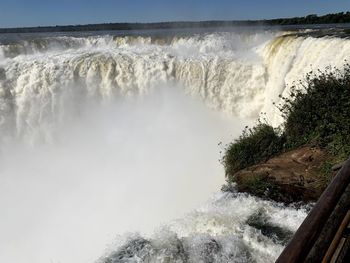 Scenic view of waterfall