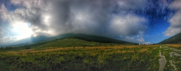 Panoramic view of landscape against sky