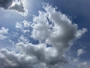 Low angle view of clouds in sky