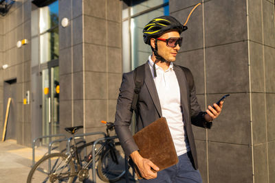 Young man using mobile phone