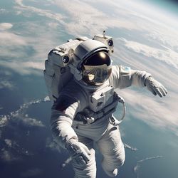 Low angle view of man standing against sky