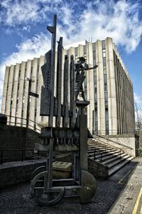 Low angle view of building against sky