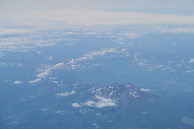 Aerial view of sea against sky