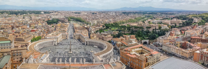 Ultra wide view of the ancient roman forum