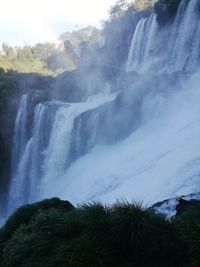 Scenic view of waterfall