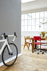 Bicycle on window