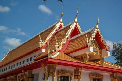 Low angle view of traditional building against sky