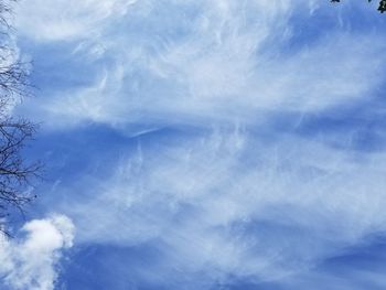 Low angle view of vapor trail in sky