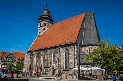 Low angle view of church against sky