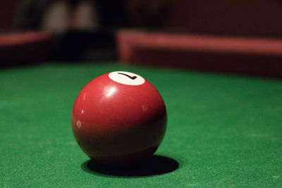 Close-up of ball on table