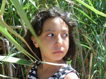 Close-up portrait of a girl