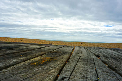 View of railroad tracks against sky