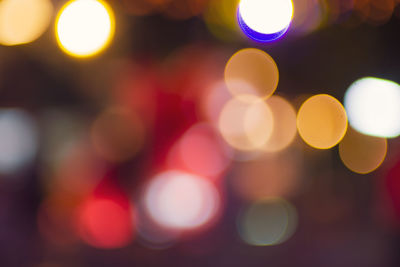 Defocused lights at night