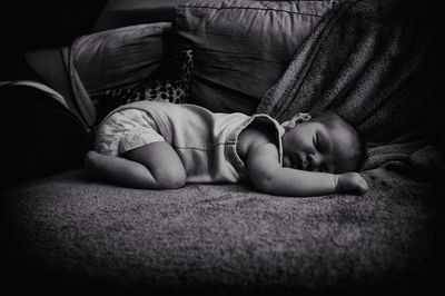 Close-up of baby sleeping