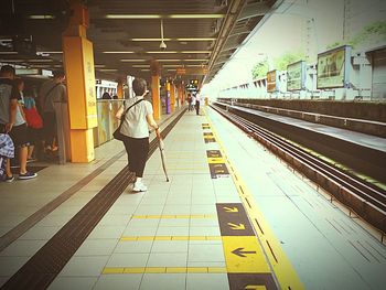 Railroad station platform