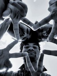 Low angle view of people