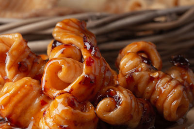 Close-up of pasta in plate