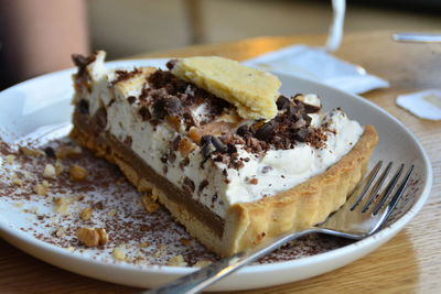 Close-up of dessert on plate