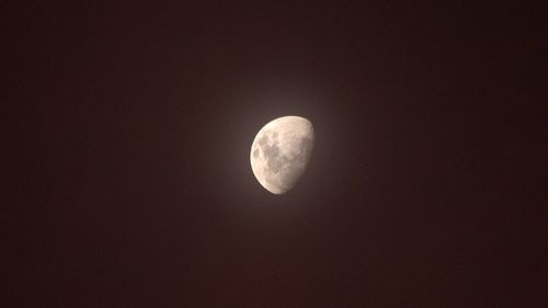 Low angle view of moon in sky