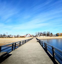 Bridge against blue sky during summer 