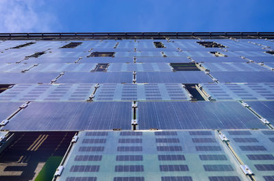 Low angle view of solar panels