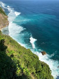 High angle view of beach