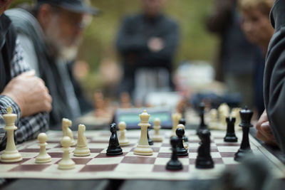 Close-up of chess board