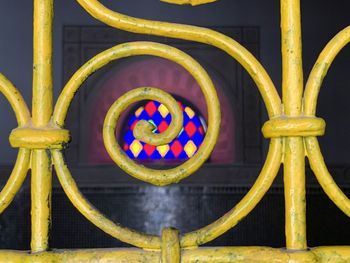 Close-up of colored morocan palace window