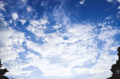 Low angle view of clouds in sky