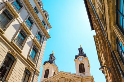 Low angle view of buildings against sky