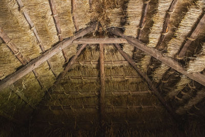 Low angle view of spiral staircase